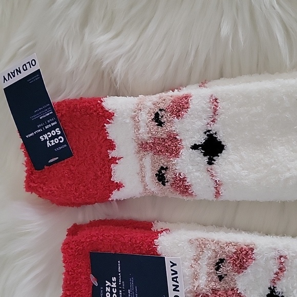 Old Navy Cozy Socks Santa NWT - Picture 2 of 4